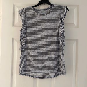 Stripped blue and gray, can be dressed up or down